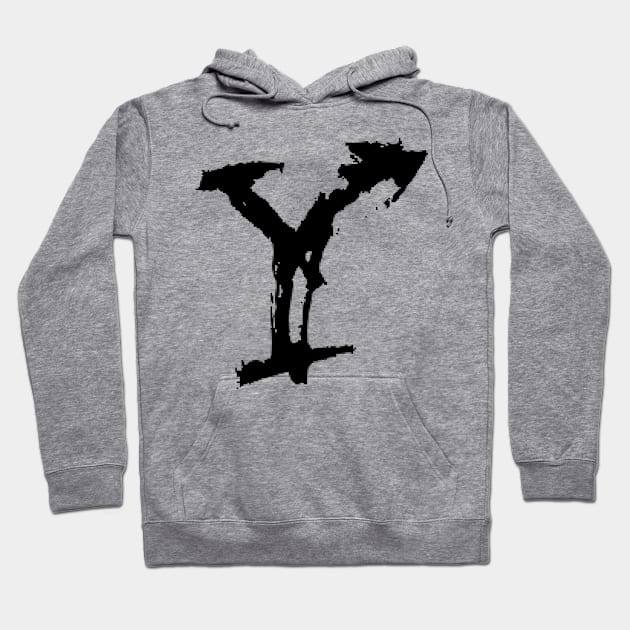 Dark and Gritty letter Y from the alphabet Hoodie by MacSquiddles